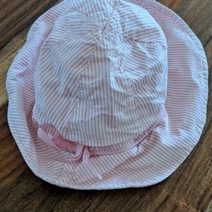 Free with purchase. Pinstripe bucket hat.